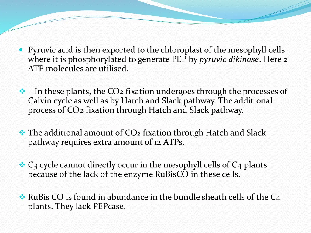 pyruvic acid is then exported to the chloroplast