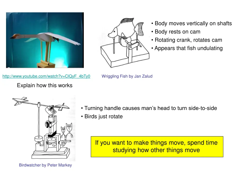 body moves vertically on shafts body rests