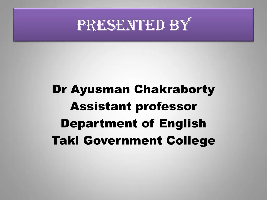 presented by