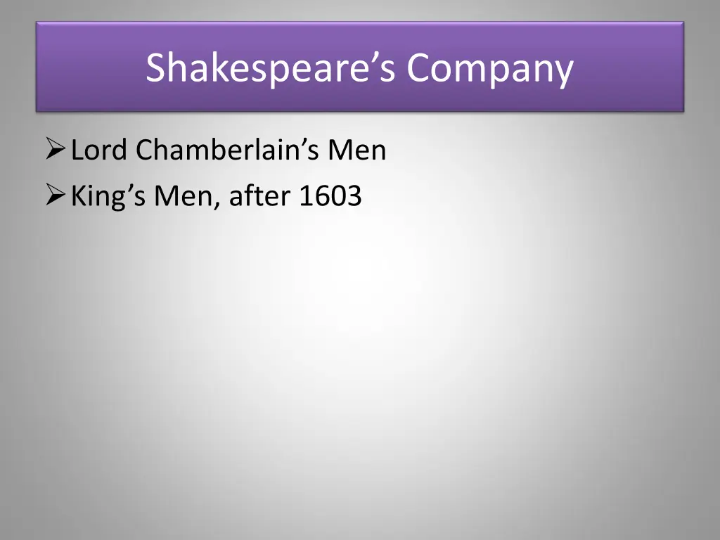 shakespeare s company