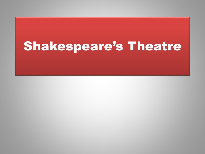shakespeare s theatre