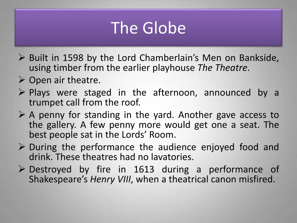 the globe
