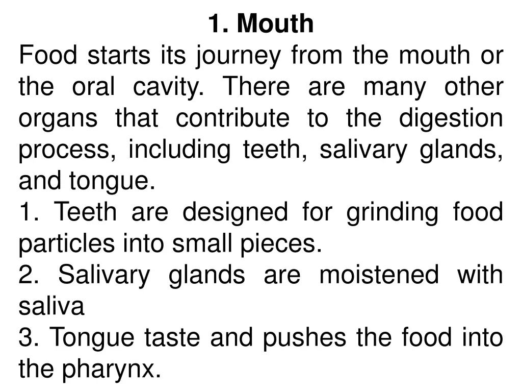 1 mouth