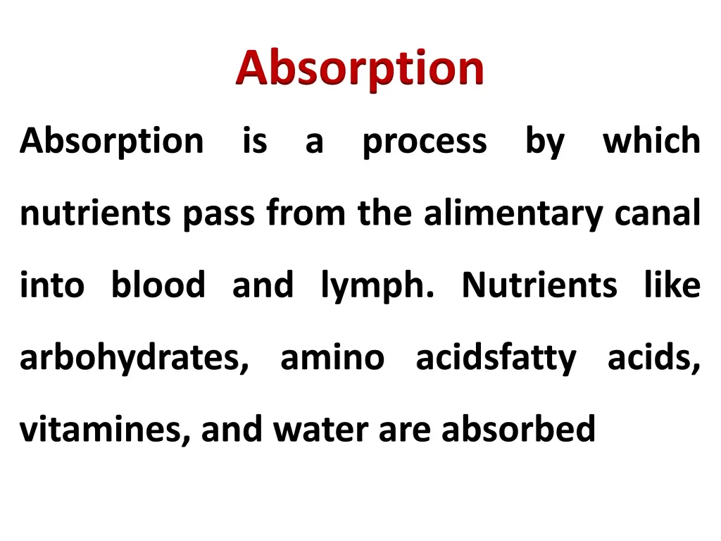 absorption
