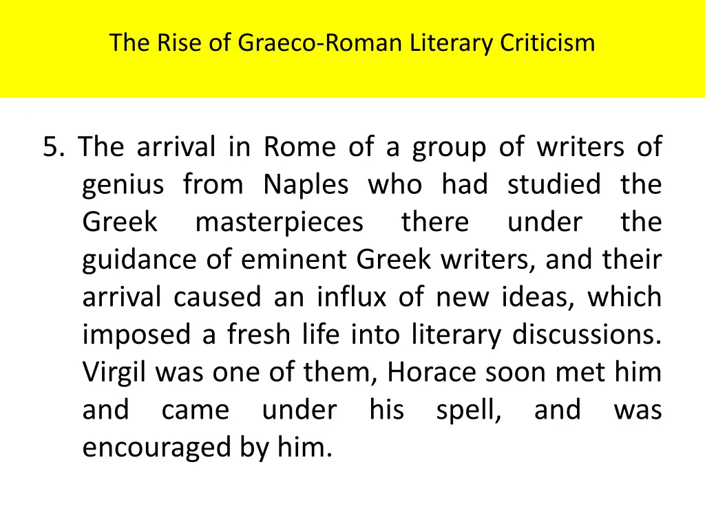 the rise of graeco roman literary criticism 3