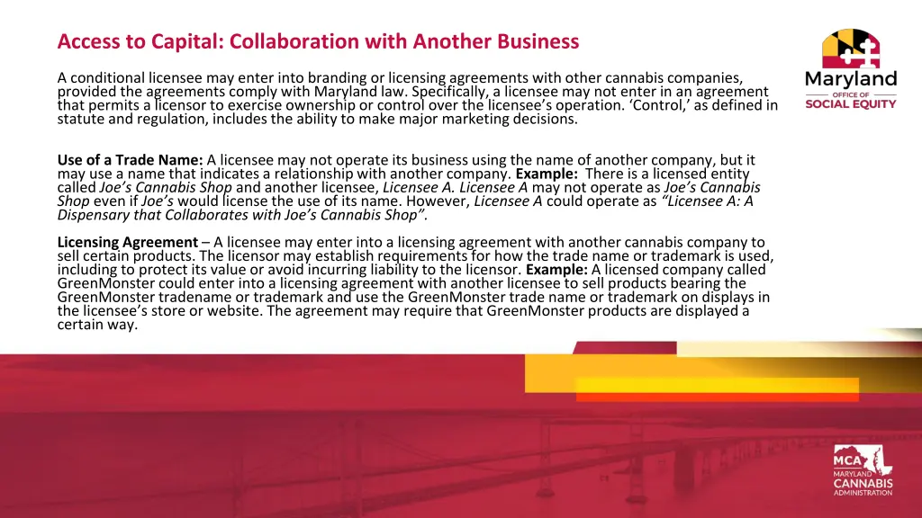 access to capital collaboration with another
