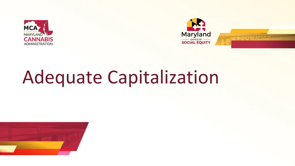 adequate capitalization