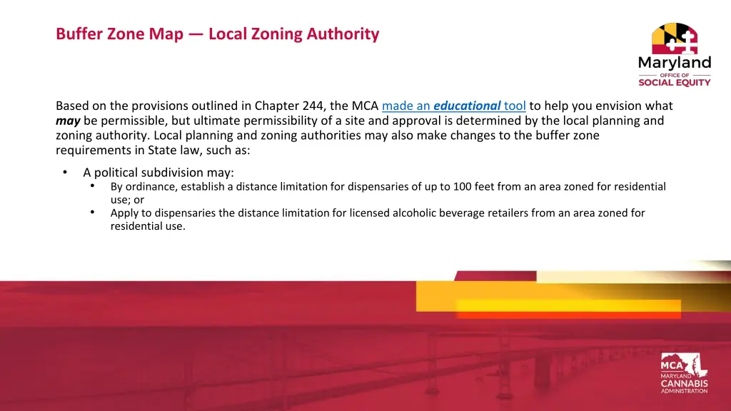 buffer zone map local zoning authority