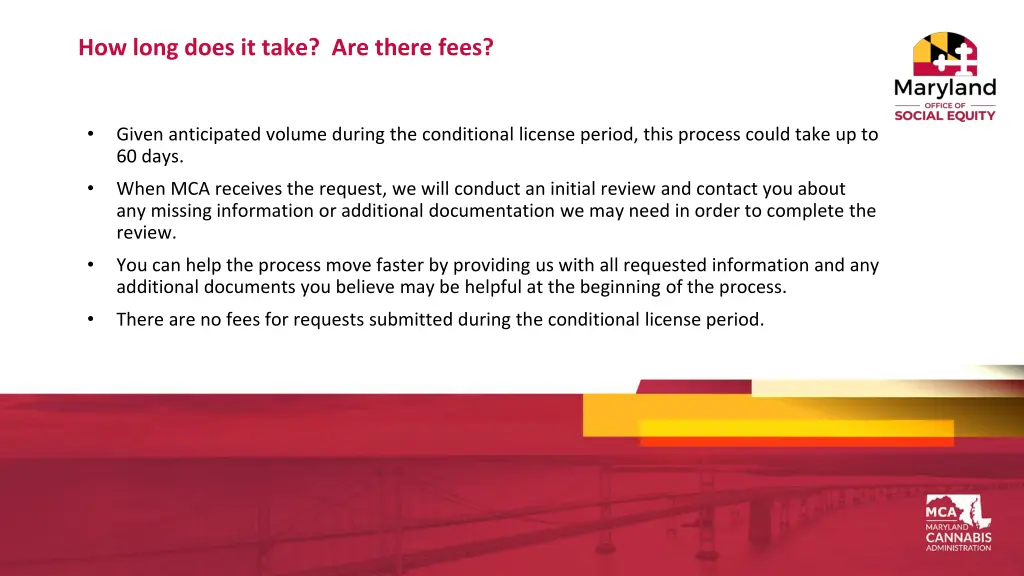 how long does it take are there fees