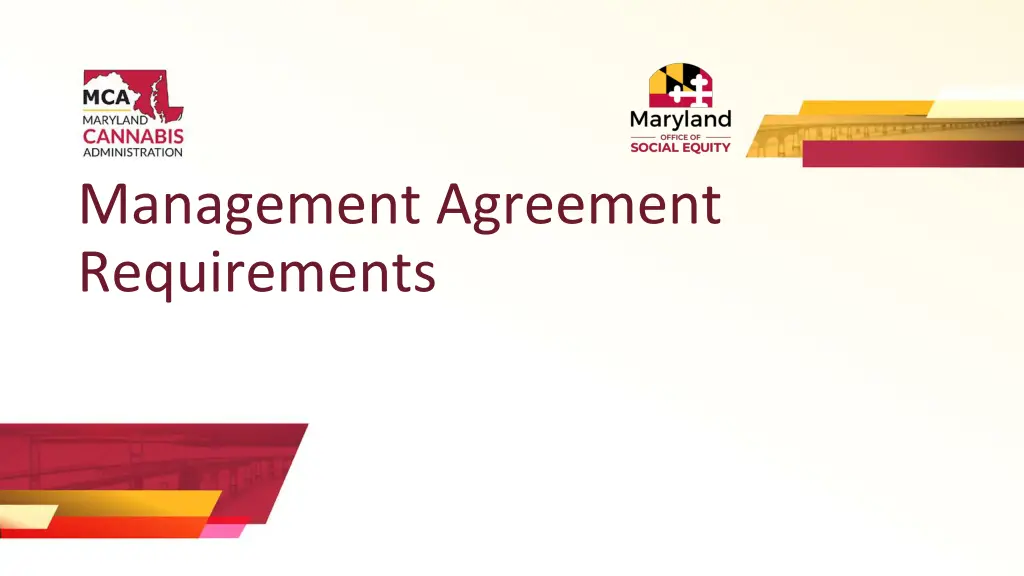 management agreement requirements