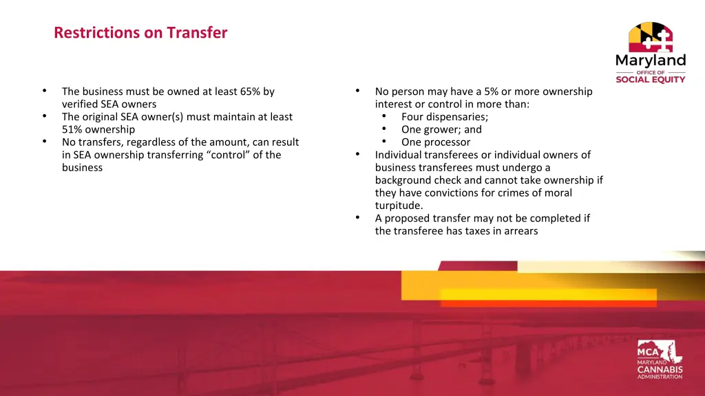 restrictions on transfer