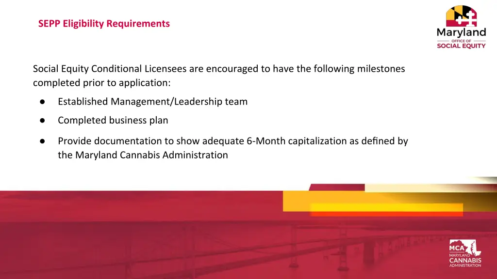 sepp eligibility requirements