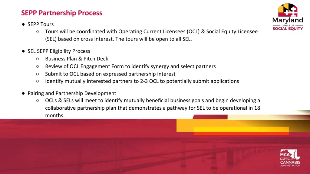 sepp partnership process