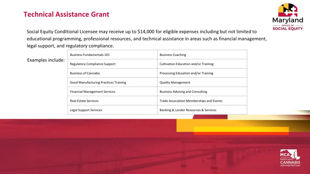 technical assistance grant 1
