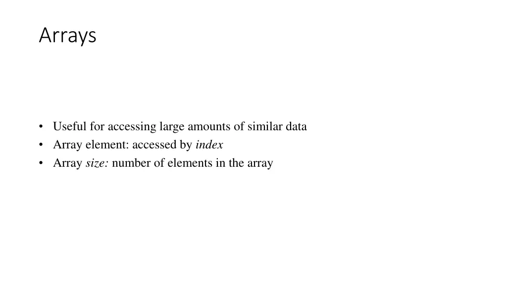 arrays
