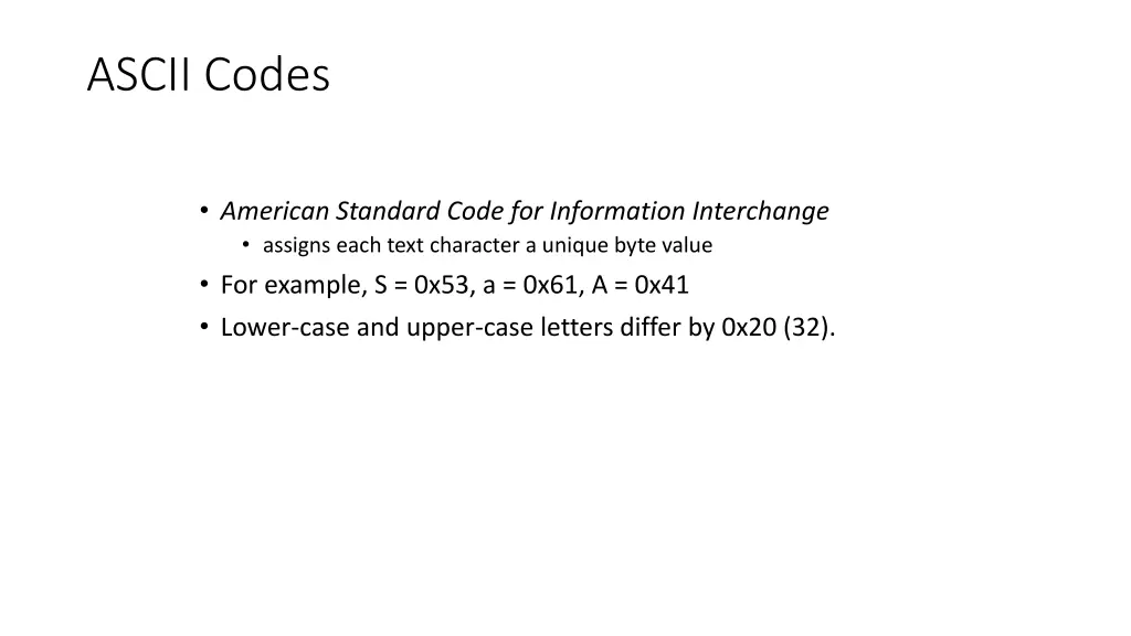 ascii codes