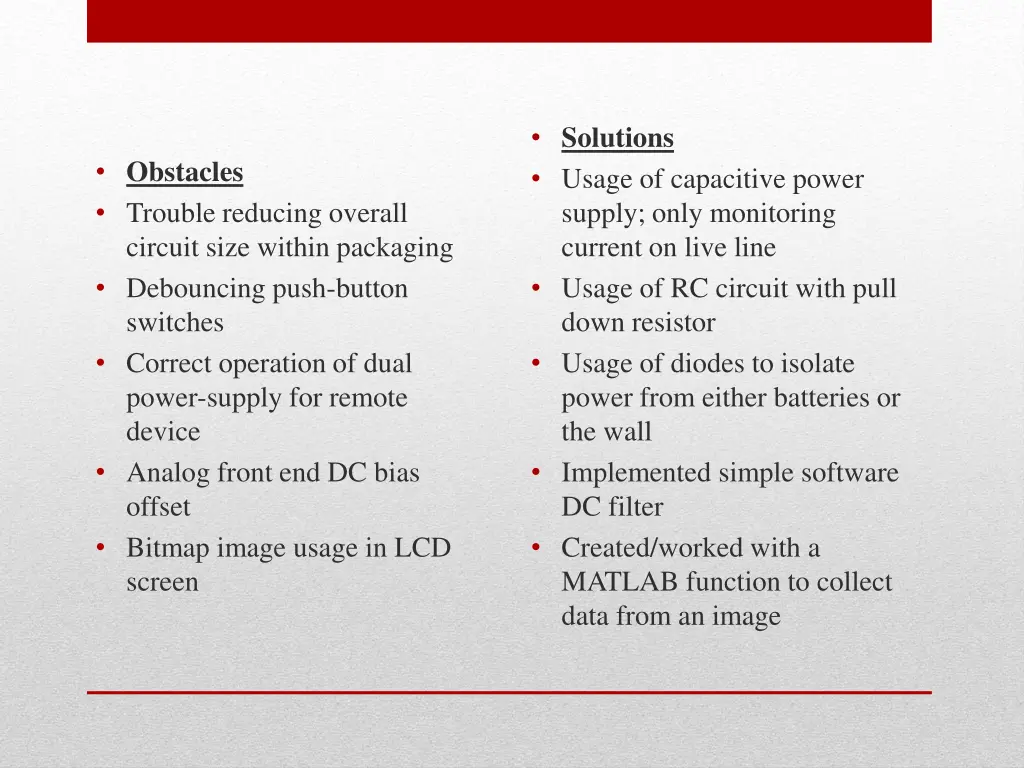 solutions usage of capacitive power supply only