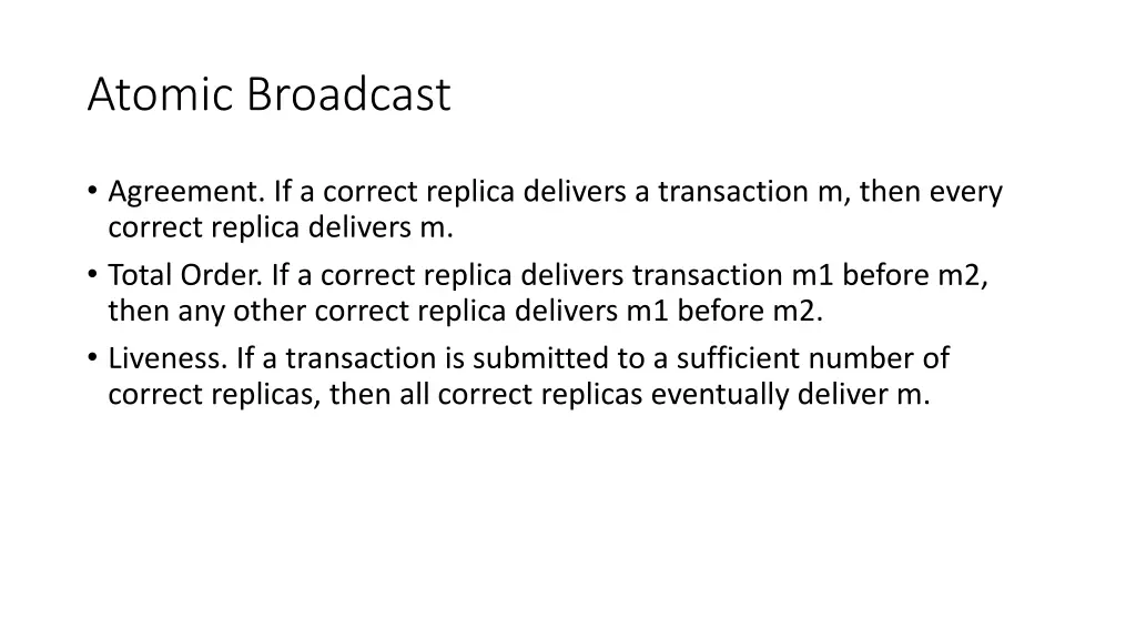 atomic broadcast