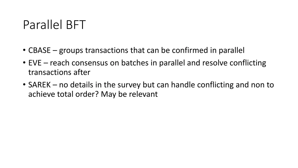 parallel bft