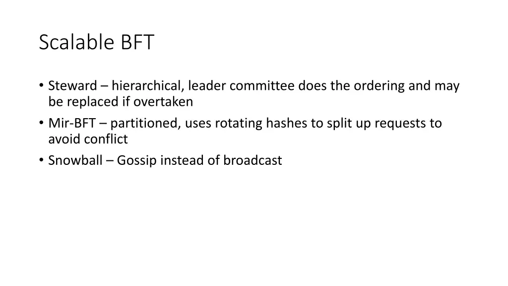 scalable bft