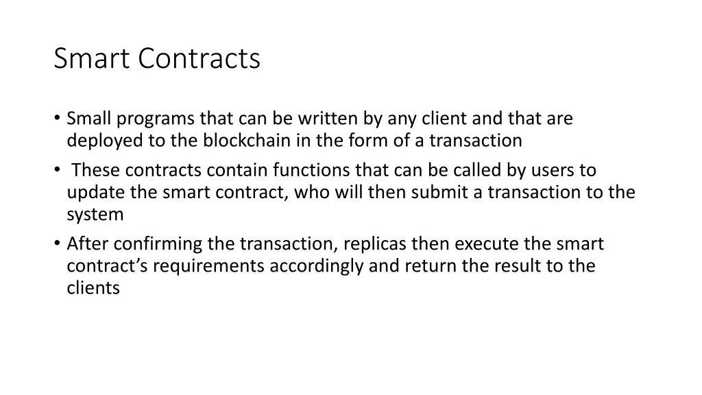 smart contracts