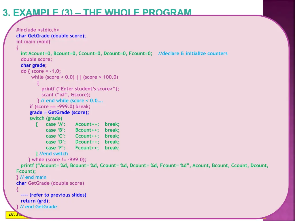 3 example 3 the whole program
