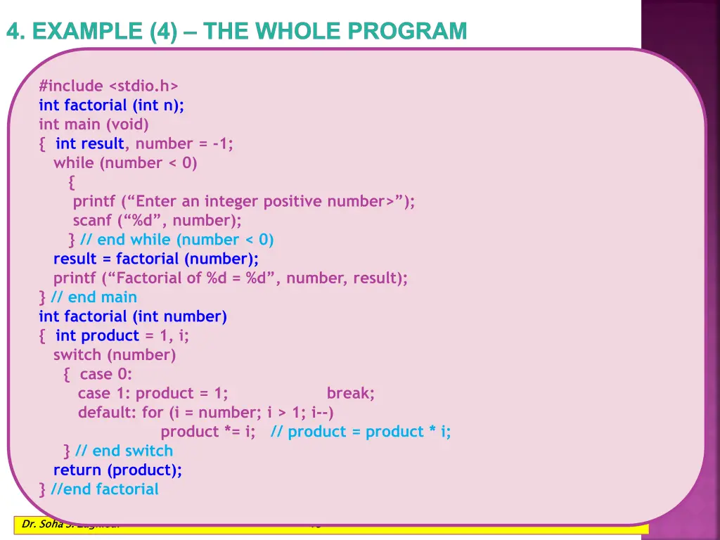 4 example 4 the whole program