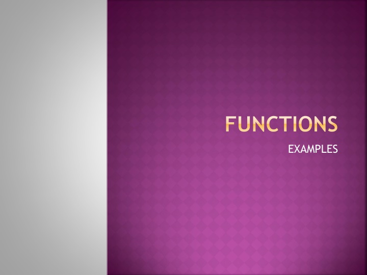 functions