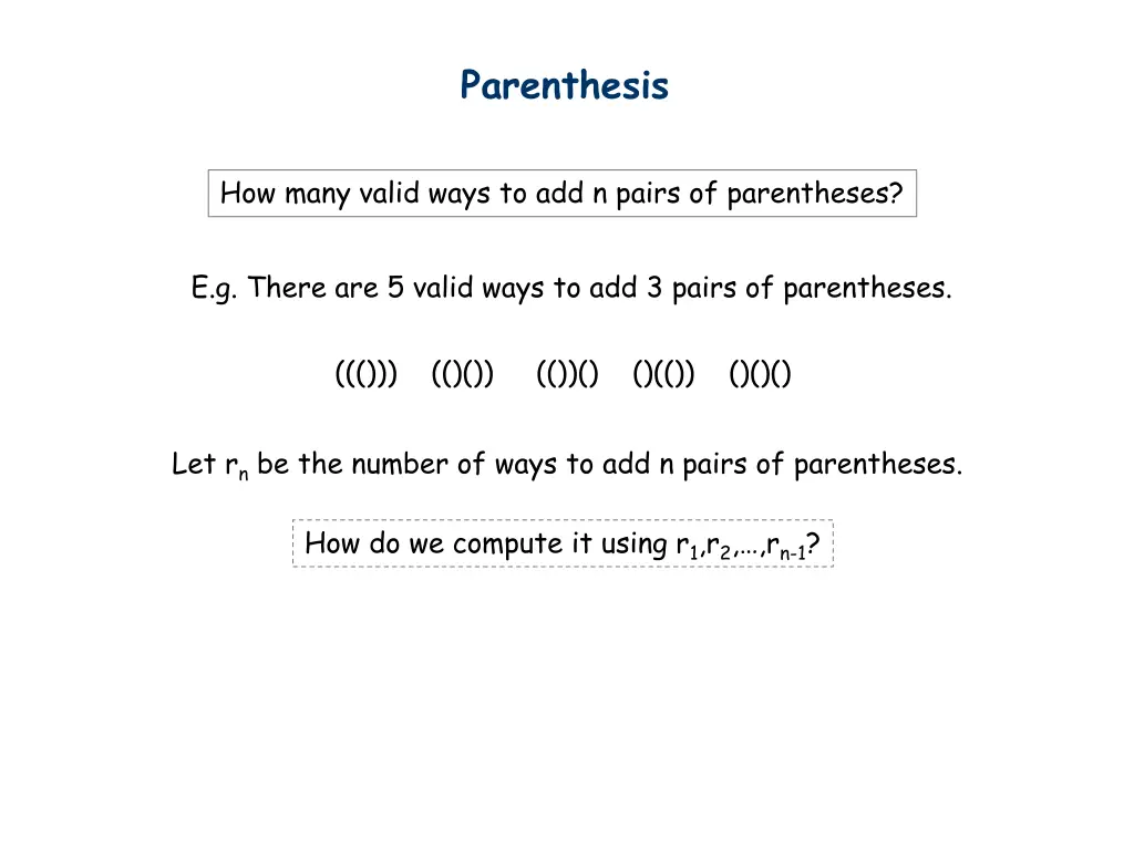 parenthesis