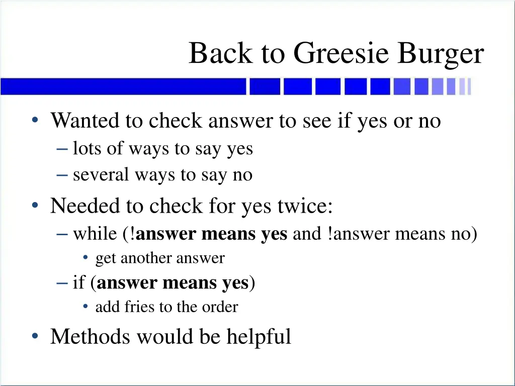back to greesie burger