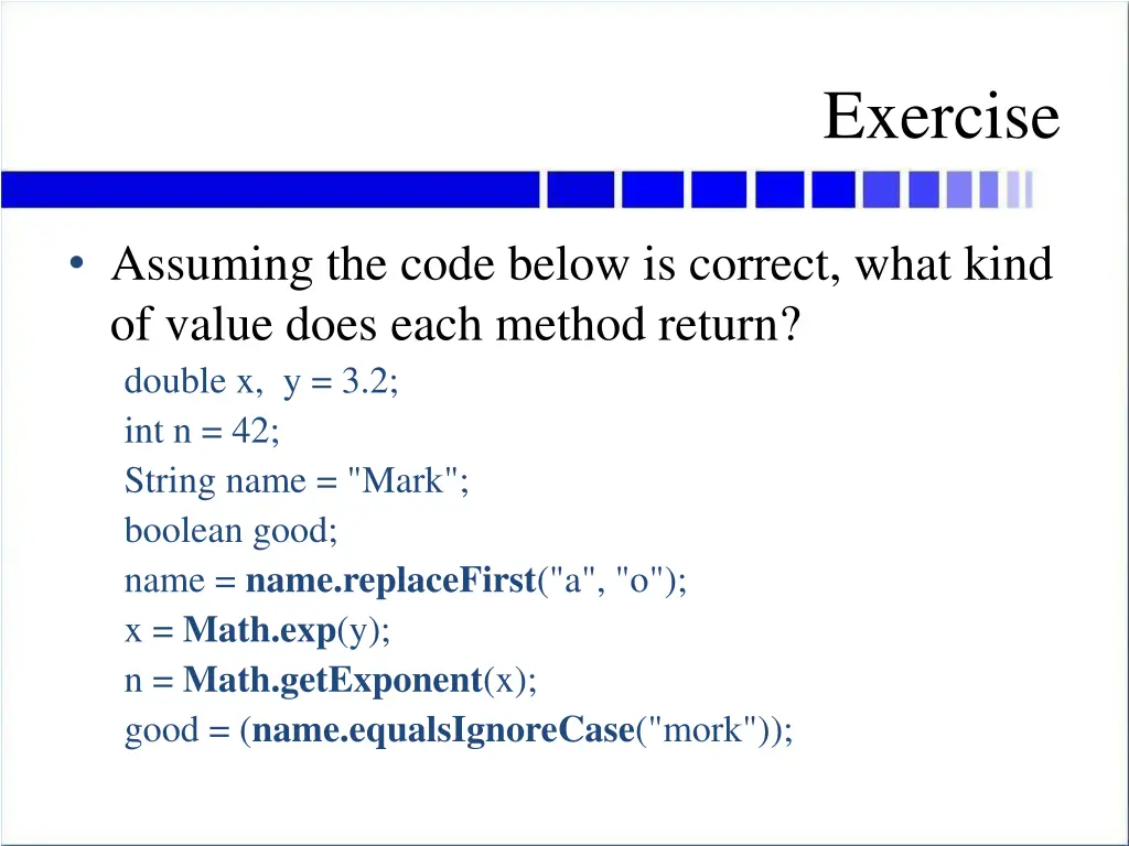 exercise 1