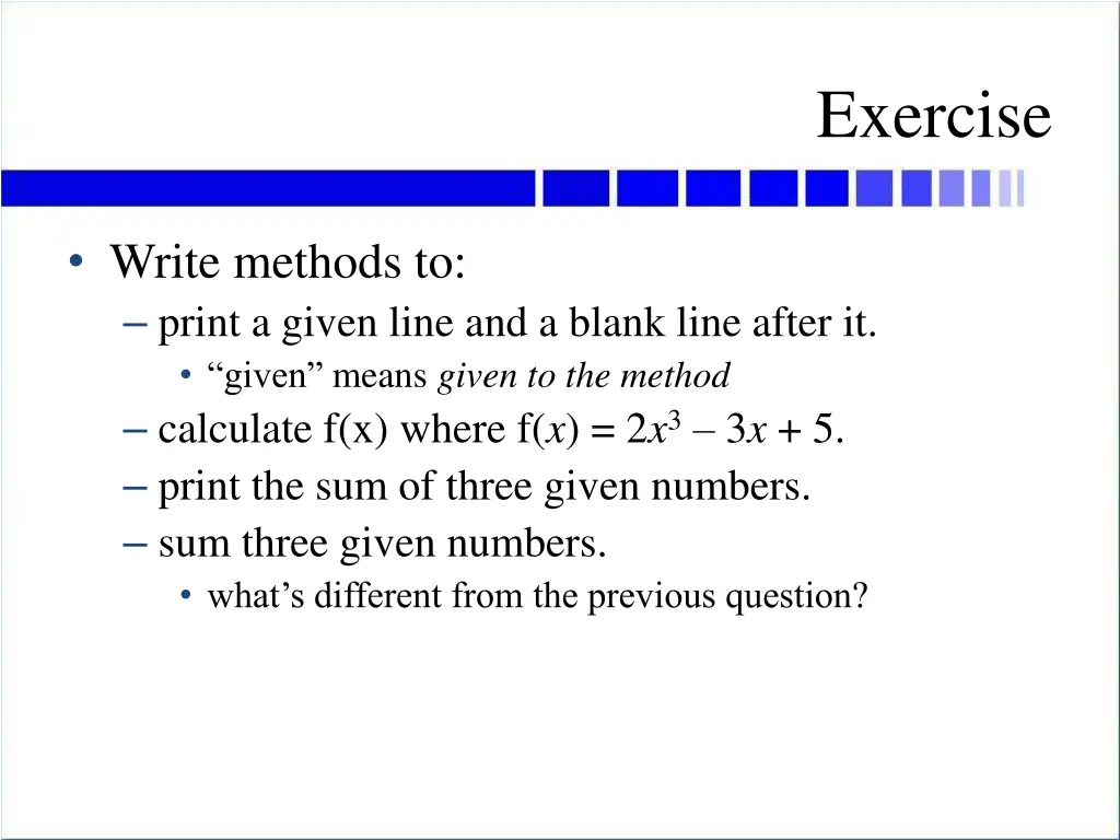 exercise 3