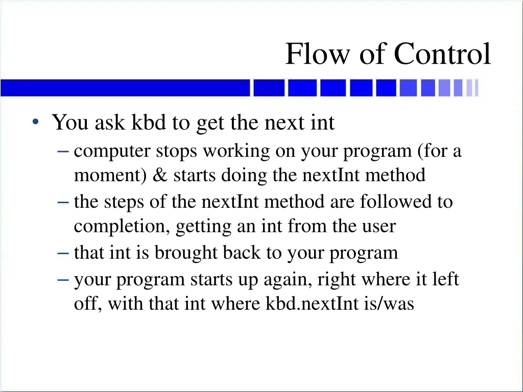 flow of control 1
