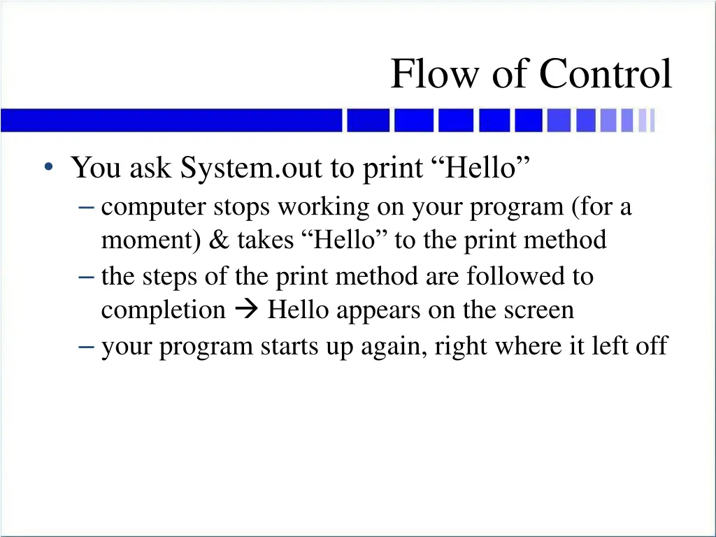 flow of control