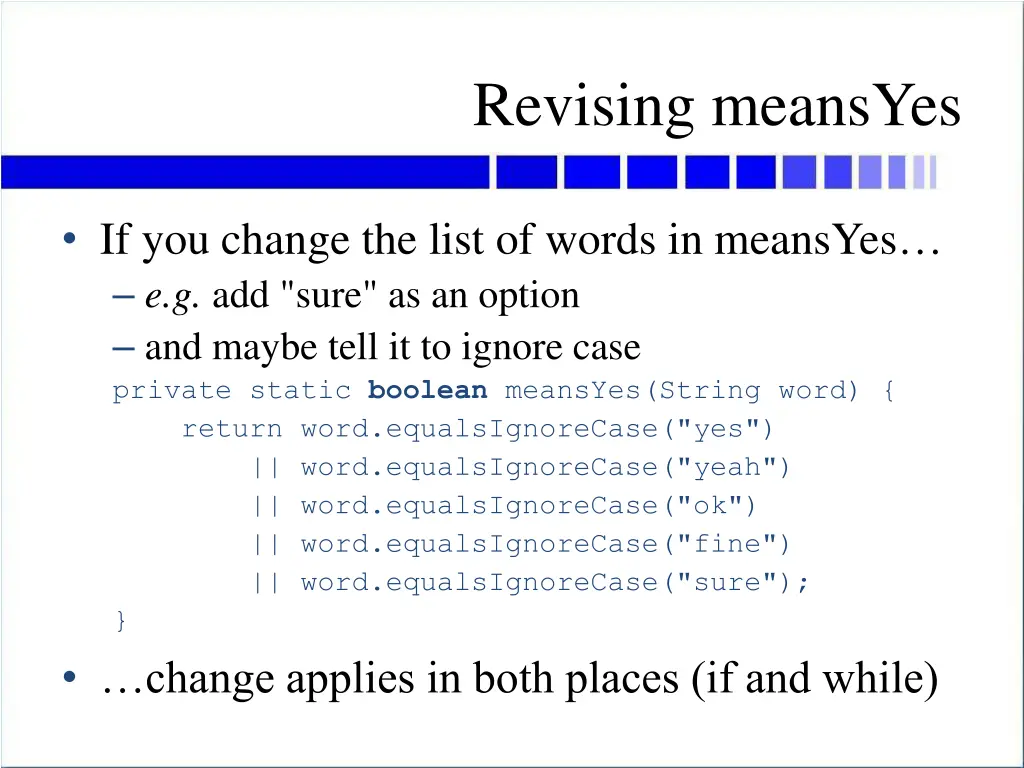 revising meansyes