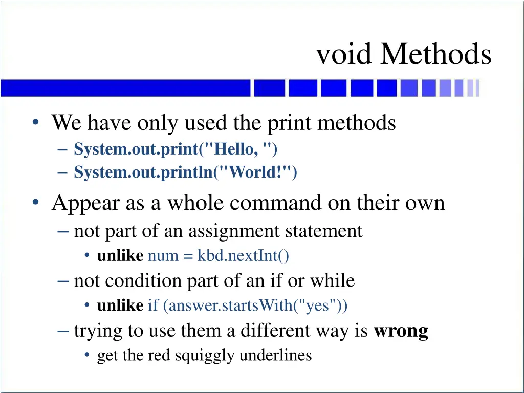 void methods