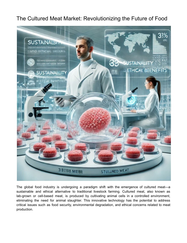 the cultured meat market revolutionizing