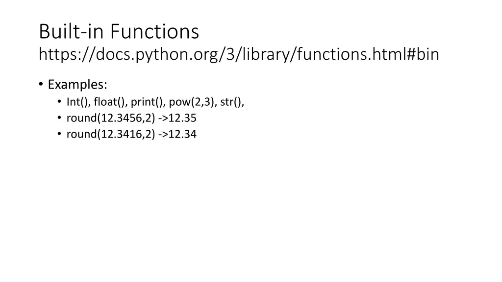 built in functions https docs python