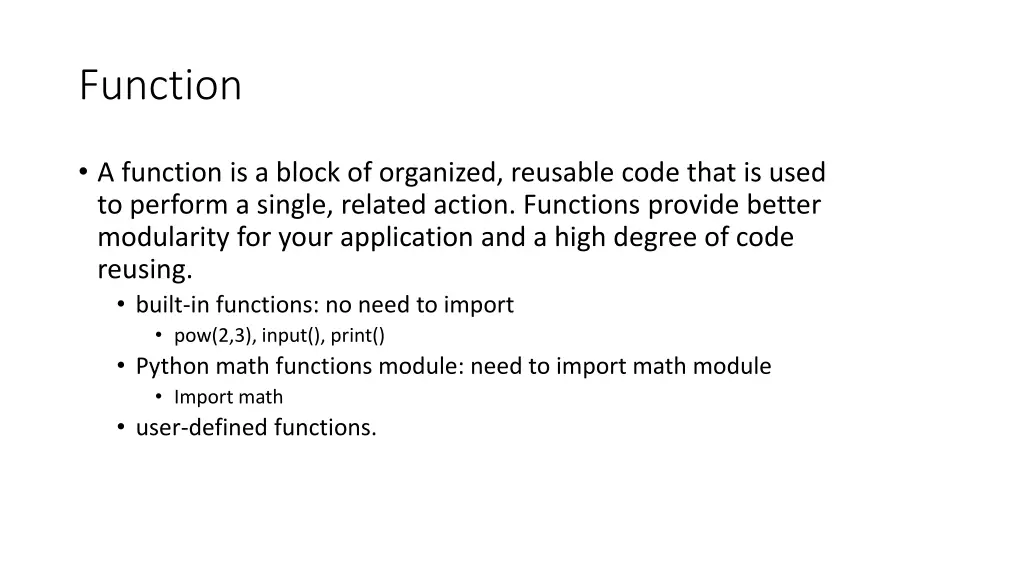 function