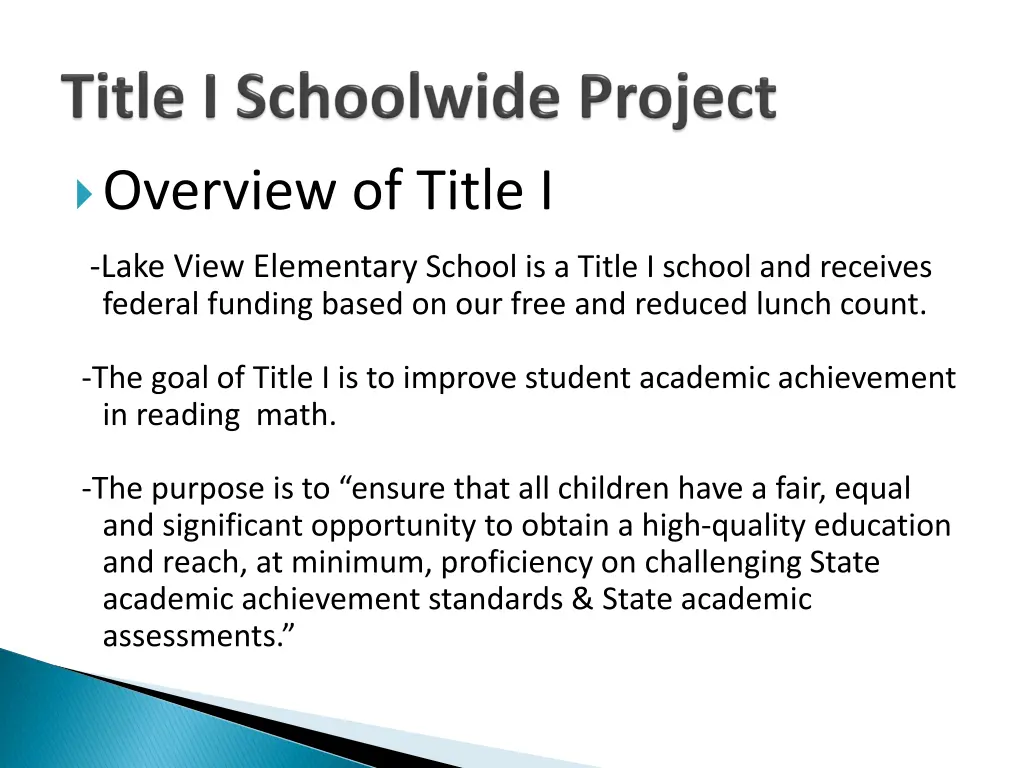 overview of title i