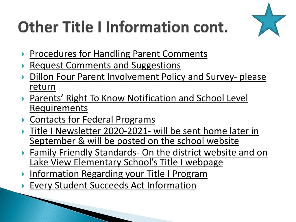 procedures for handling parent comments request