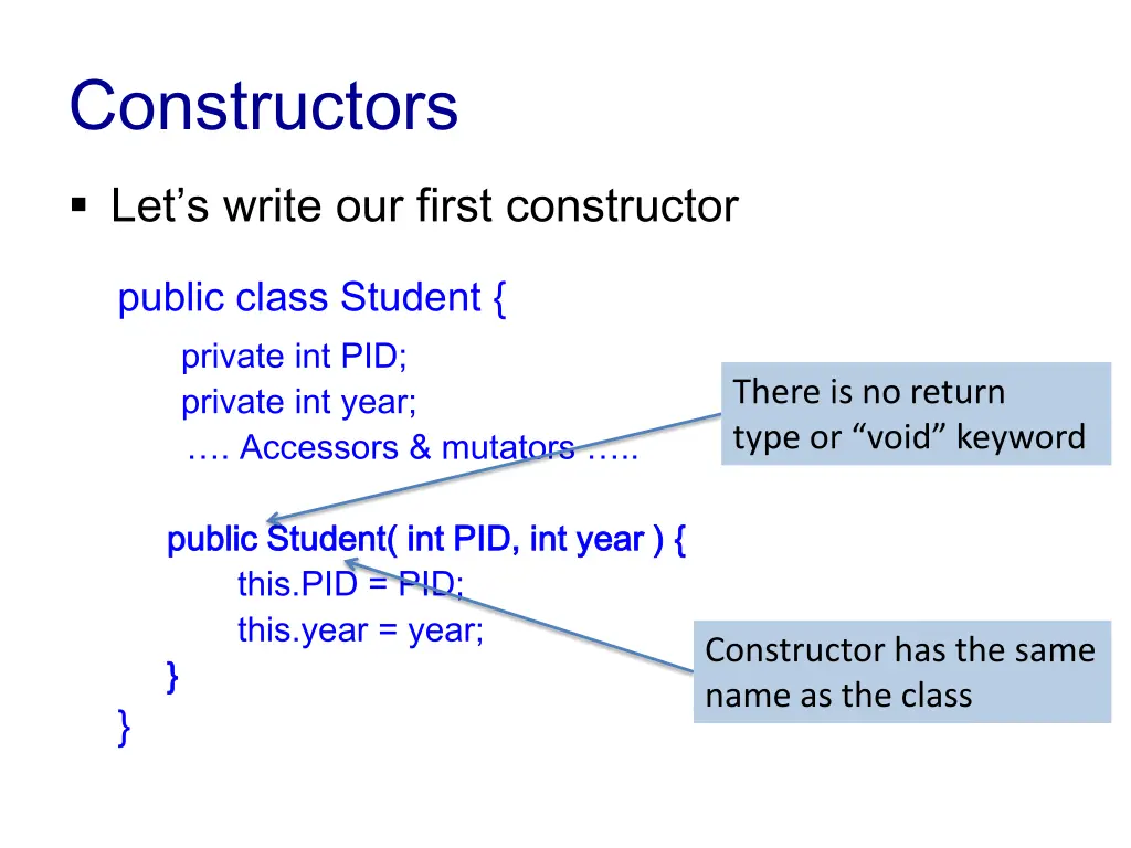constructors let s write our first constructor