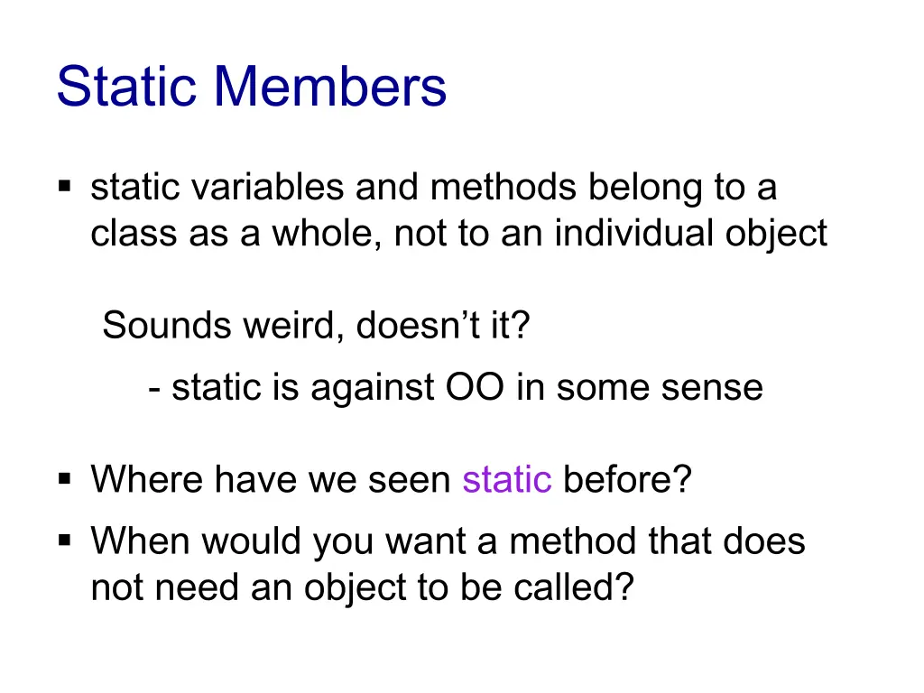 static members