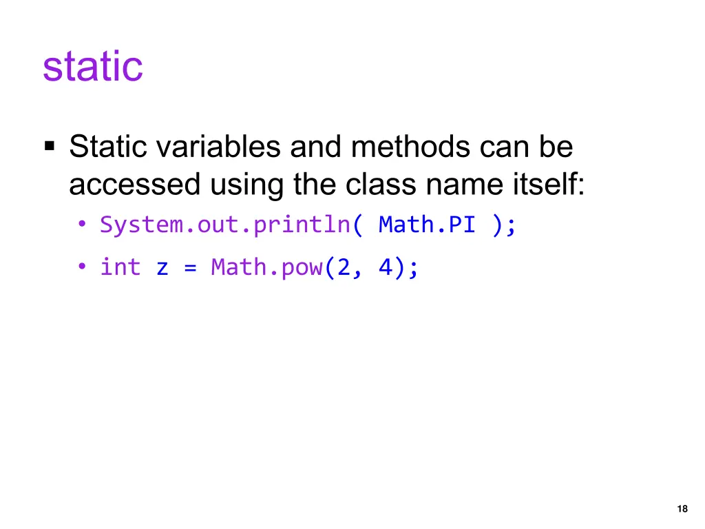 static