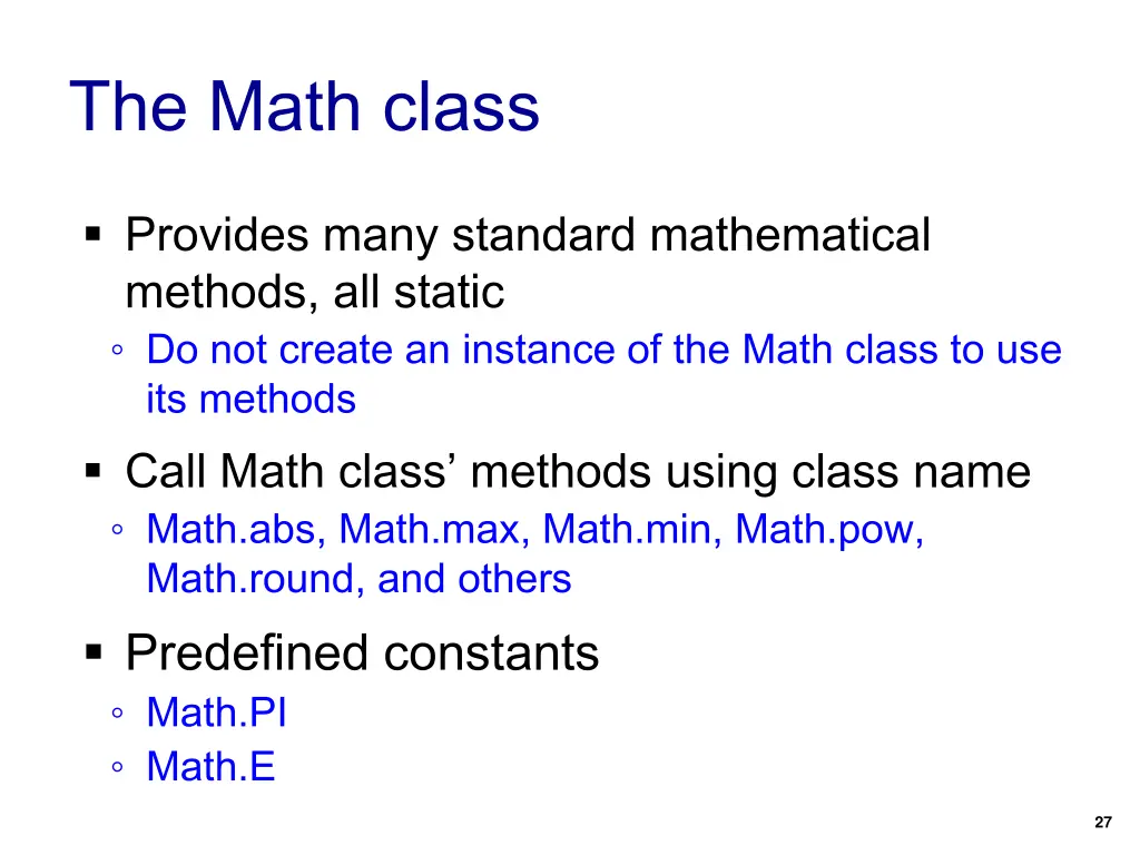 the math class
