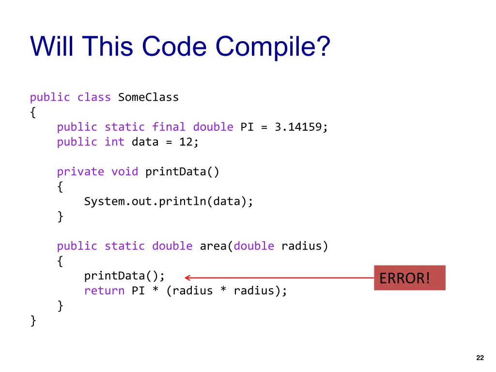 will this code compile 1
