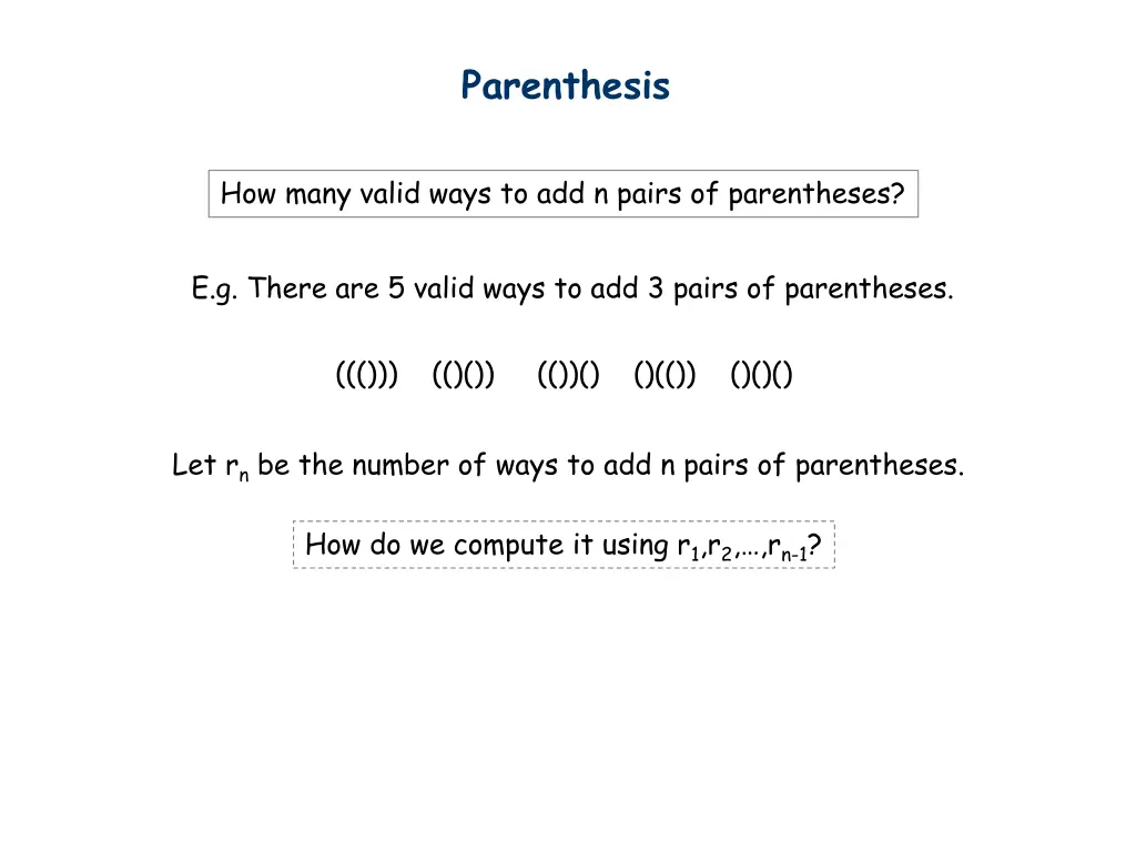 parenthesis