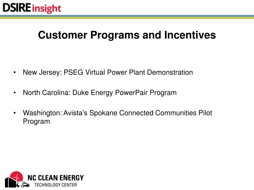customer programs and incentives 1