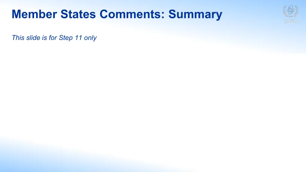 member states comments summary