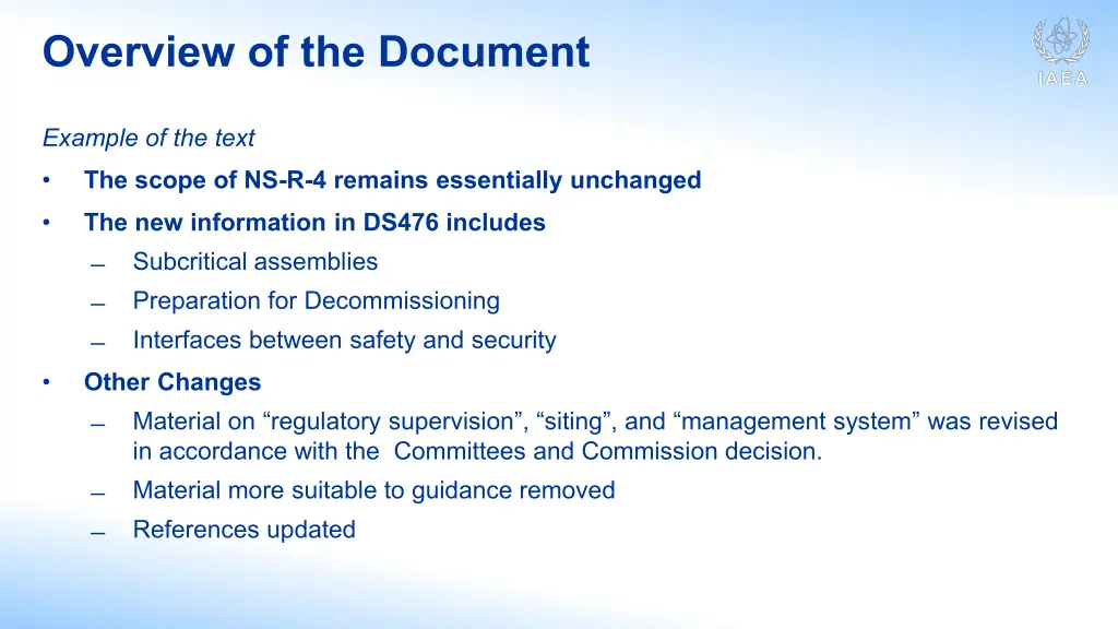 overview of the document